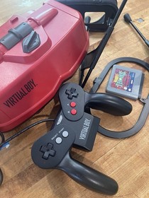Nintendo Virtual Boy Console - Red and Black Parts And Game Cartridge