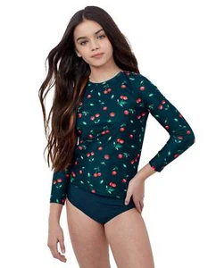 Gottex Kids Cherries Long Sleeve Rash Guard Top with Matching Bikini Bottom - Picture 1 of 8