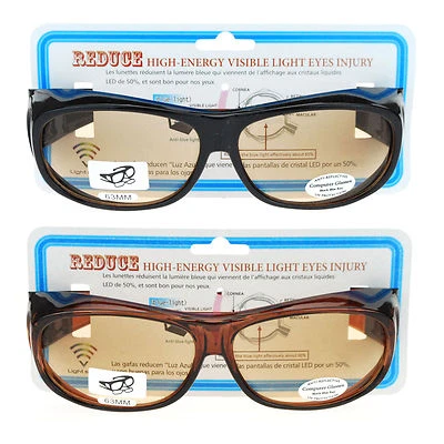 Fit Over 63mm UV Vision Protection Anti Reflective Blue Light Computer Glasses - Image 1 of 2