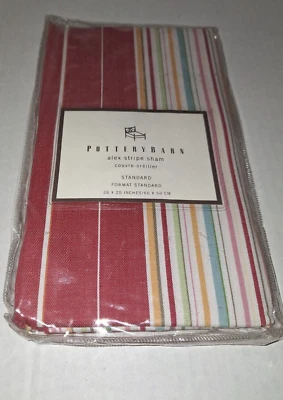 Funda de almohada POTTERY BARN ALEX STRIPE FORMATO ESTÁNDAR 20x26 Foto 1 de 4