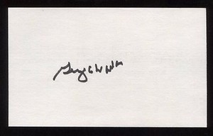 George Wallace Signed 3x5 Index Card Autographed Signature Governor