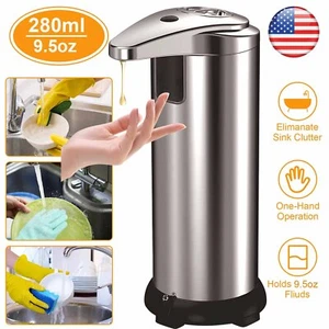 Stainless Steel Touchless Handsfree Automatic IR Sensor Soap Liquid Dispenser - Picture 1 of 13