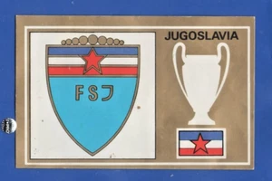 PANINI 1971 72 FOOTBALLERS FIGURINE #91 YUGOSLAVIA SHIELD NEW/NEW WITH VELINA - Picture 1 of 2
