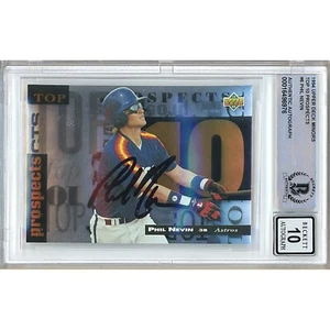 1994 Upper Deck Minors #6 Phil Nevin Signed Card RC Beckett AUTO 10 Slab Astros - Picture 1 of 7