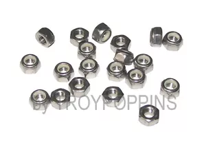 20-SS M6-1.0 HEX LOCK NUTS NYLOC NYLON METRIC STAINLESS STEEL A2 PARTS 6MM - Picture 1 of 1