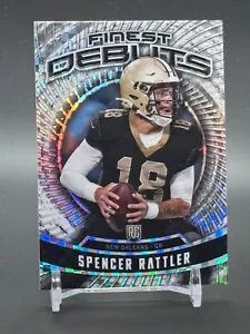 2024 Topps Finest Debuts Checkerboard D-13 SPENCER RATTLER New Orleans Saints RC - Imagen 1 de 2