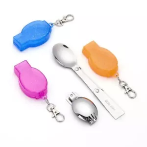 Campingbesteck Reisebesteck Outdoor Gabel Messer Löffel Feldbesteck Edelstahl - Bild 1 von 12