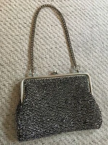 Vintage Cocktail Bag Metal & Metal Sequins Flapper Bag Purse - Picture 1 of 11