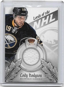 CODY HODGSON 2013-14 CROWN ROYALE LORDS OF THE NHL GAME USED JERSEY - Picture 1 of 1