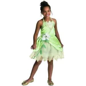 2pc Disguise Disney Princess Tiana & Frog Dress Halloween Costume Child M 7-8 - Picture 1 of 2