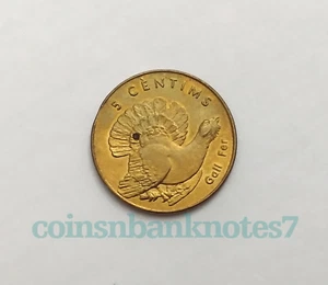 2002 Andorra 5 Centims Coin, KM #181 Uncirculated / Bird-Turkey - Picture 1 of 2