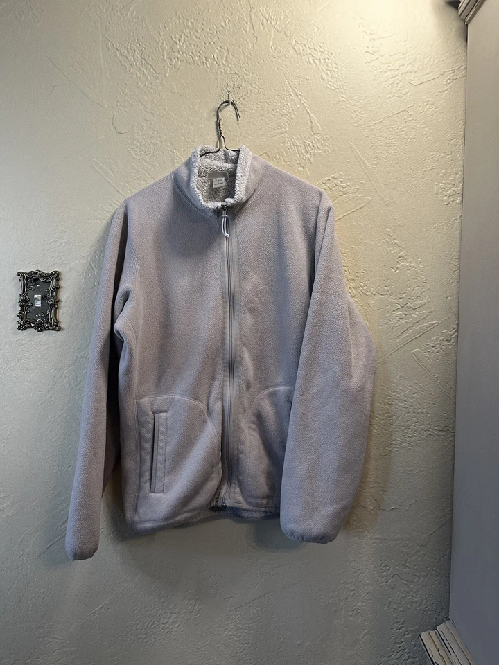 Chaqueta blanca Sierra Sherpa cremallera talla grande crema Foto 1 de 4