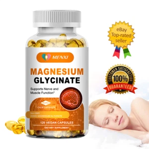 NEW Magnesium Glycinate 400mg-120 Capsules For Sleep,Stress Relief Support Bone - Picture 1 of 10