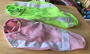 2- 1Pink Mesh & Vinyl Dog Vests Size S & 1 Lime Green Mesh & Vinyl Size M NWOT - Picture 1 of 1