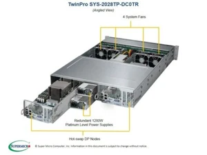 Supermicro SYS-2028TP-DC0TR Server 4xE5-2690 v4 CPU 16x16GB RAM NEW 5 Yr Wty - Picture 1 of 4