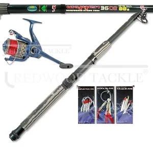 9ft Carbon Telescopic Mackerel/Predatory/Sea Spinning Fishing Starter/Travel Kit - Picture 1 of 1