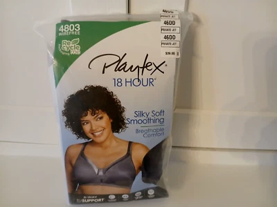 Playtex Bra #4803 Wire Free Silky Soft Smoothing-Breathable 46DD Nude / Jet Gray - Image 1 of 4