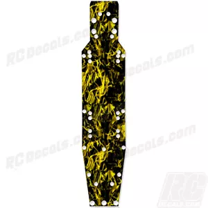 ProLine Pro 2 - Thick Chassis Protector Graphics - Dark Flames Yellow - Picture 1 of 1