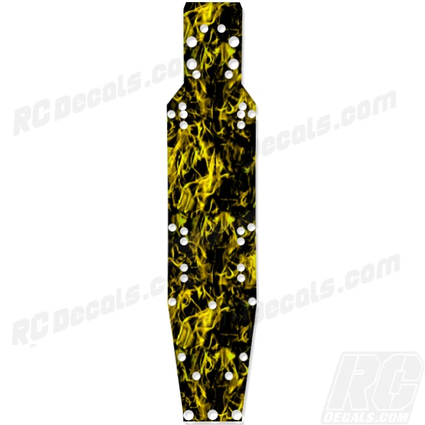 ProLine Pro 2 - Thick Chassis Protector Graphics - Dark Flames Yellow - Image 1 of 1