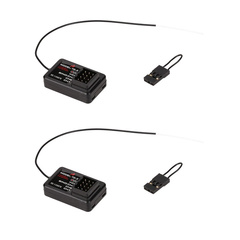1pc/2pcs TG-3 2.4G 3CH RC Receiver for GoolRC TG3 AUSTAR AX5S Transmitter Black - Image 1 of 1