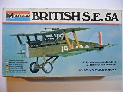 BRITISH S.E. 5A   1/48  Monogram scatola 26,5x15x5 cm - Immagine 1 di 4