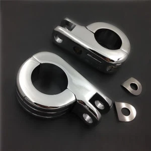 1 1/4" Engine Guard Footpeg P Clamps For Harley Honda Kawasaki Suzuki Yamaha BSA - Picture 1 of 3