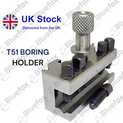 BLUEFOX T51 T1 Quick Change Boring V Type Tool Post Holder Boxford QuickChange 16mm
