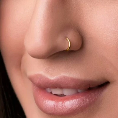 925 Sterling Silver C-Ring Nose Ring Nose Piercing 2022 Fashion Nose Jewelry. - Image 1 of 4