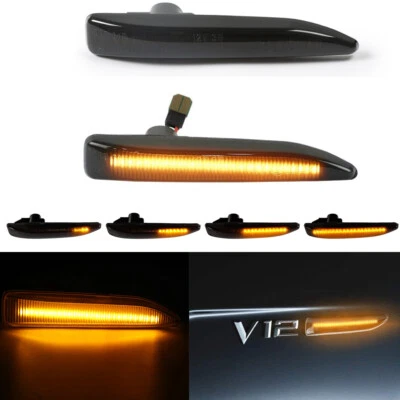 For 02-08 BMW E66 E65 745i 750i 760i Dynamic LED Side Marker Turn Signal Lights - Изображение 1 из 4