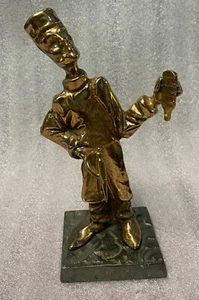 1970/80 Le Tate Vin En Bronze, Sculpture Signée LOHE - Picture 1 of 11