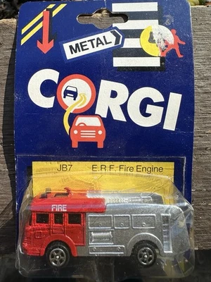 Vintage Corgi Juniors ERF Fire Tender Red 1:64 JB7 Firetruck Ladder Truck - Image 1 of 3