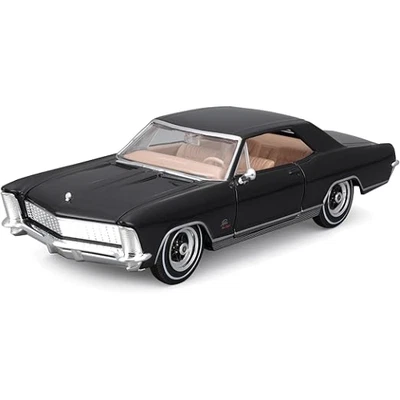 BUICK RIVIERA 1965 BLACK 1:24 Maisto Auto Stradali Modellino Nuovo - Immagine 1 di 3