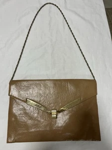 Vintage Mardane USA Brown clutch Leather Purse 12” X 8”. - Picture 1 of 11
