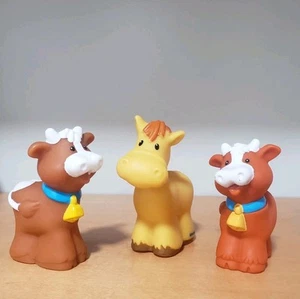 Figurine Fisher Price Little People ANIMALE DELLA FATTORIA 1997 mucca e cavallo 2007 - Foto 1 di 8