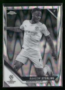 2021-22 Topps Chrome UEFA Raheem Sterling Black White Ray Wave Refractor - Bild 1 von 2
