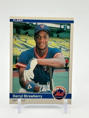 1984 Fleer Darryl Strawberry #599 RC - Image 1 of 2