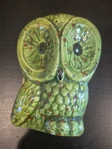 Vintage Green Owl Ceramic Wall Decor Pearl Art & Craft Center READ - Picture 1 of 8