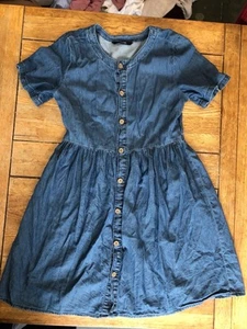 Girls Denim Dress, Age 12-13 Years, From George @ Asda, In VGC - Picture 1 of 5