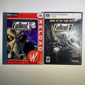 Fallout 2 & 3 - PC Computer Game 1998 Windows CD-ROM Reload GOTY DLC - Bild 1 von 3