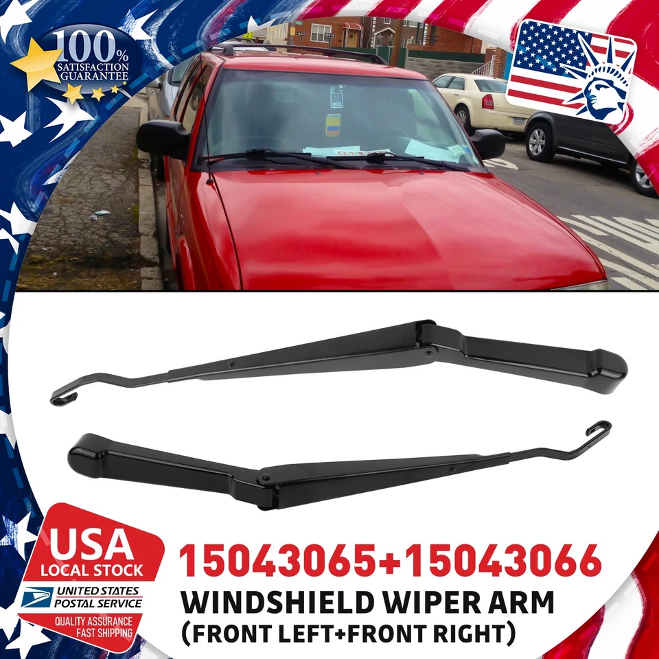 A Pair Windshield Wiper Arms Driver & Passenger For Chevy GMC Olds S10 Blazer - Imagem 1 de 4