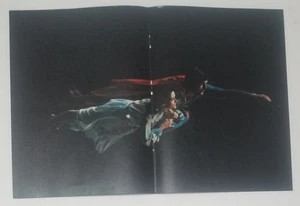 Superman The Movie Poster 2 Page Pinup Christopher Reeve Starlog Scrapbook 1984 - Picture 1 of 5
