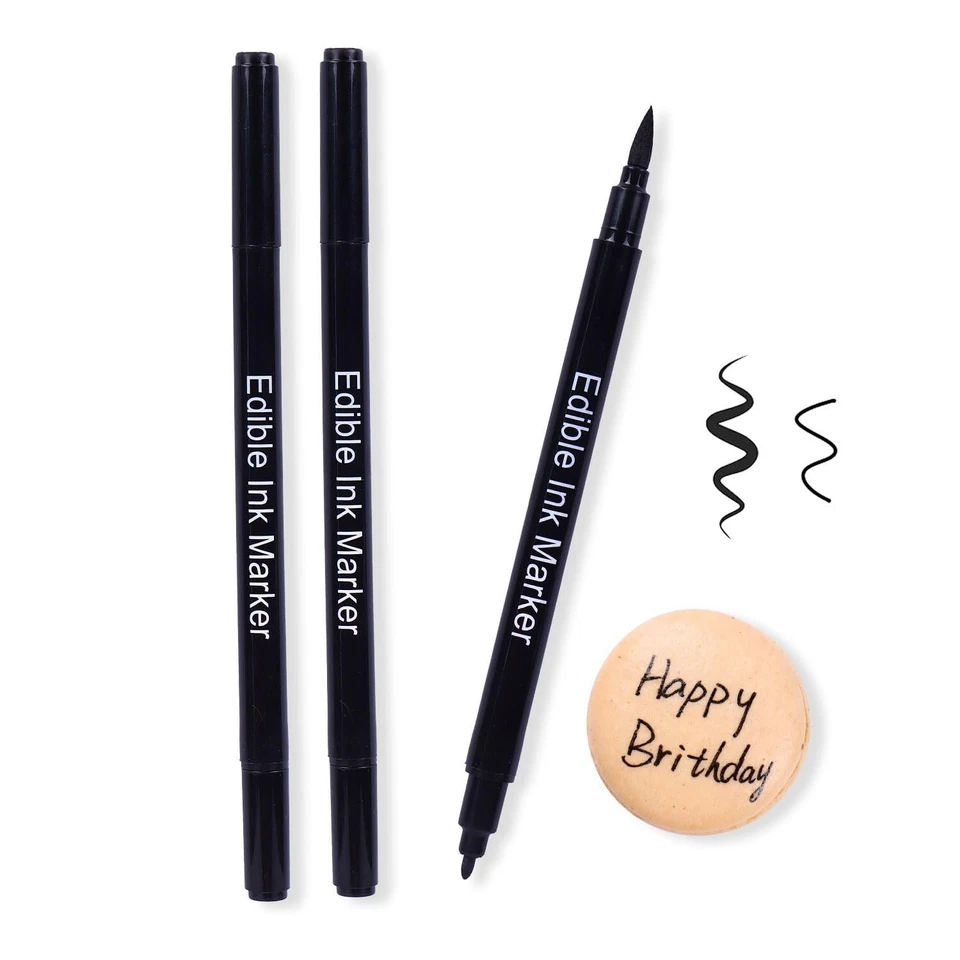 Rotulador de tinta comestible pluma de pigmento herramientas para decoración de pasteles para colorear alimentos bolígrafos de dibujo Foto 1 de 3