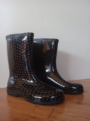 Sloggers Polka Dot Rain Boots Women’s 10 Waterproof Made in USA - Image 1 of 4