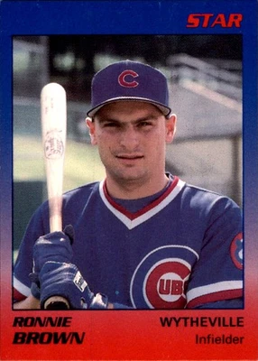 Ronnie Brown 1989 Star Wytheville Cubs #3 RC FREE SHIPPING AutographDen - Image 1 of 2