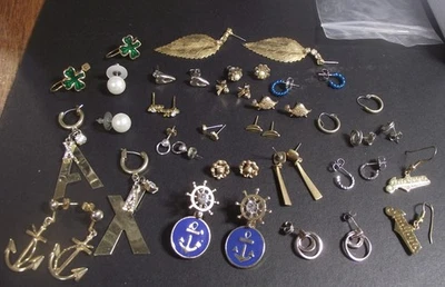 Pierced Earring Lot Turtles, Anchor, lots more Fun for all - Image 1 of 4