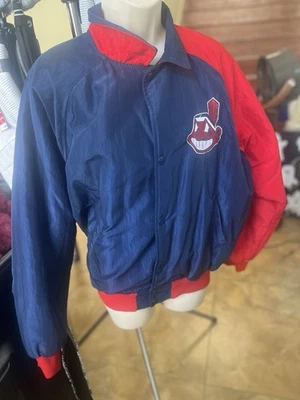 NEW Cleveland Indians Chief Wahoo STARTER  Jacket size M Medium - RARE Vintage ! - Image 1 of 4