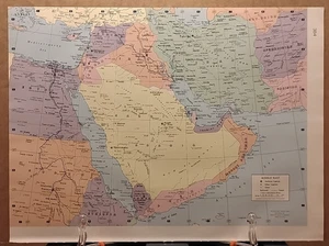 Old Vintage MIDDLE EAST Atlas Map 1961 MSM Life Pictorial Atlas of the World - Picture 1 of 7