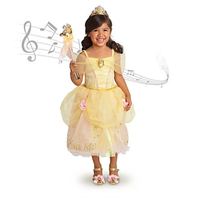 DISNEY STORE BELLE MUSICAL Disfraz Vestido Camafeo Niño Mediano 7 8 Bella Bestia Foto 1 de 4