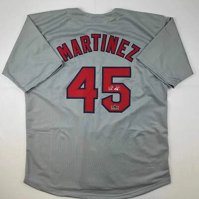 Facsimile Autographed Pedro Martinez Boston Grey Reprint Auto Jersey Men's XL - Image 1 of 4