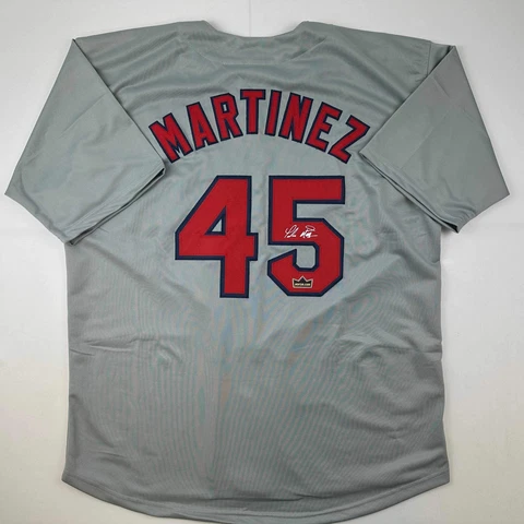 Facsimile Autographed Pedro Martinez Boston Grey Reprint Auto Jersey Men's XL Cover